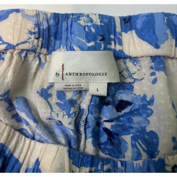 Anthropologie Floral Balloon Leg Lounge Nylon Pants Oversized Joggers Size L - Picture 5 of 8